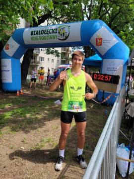Grzegorz Tymolewski z sukcesem reprezentuje SAN w Białołęckim Biegu Rodzinnym
