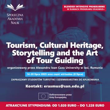 Rekrutacja do międzynarodowego programu Erasmus+ BIP w Rumunii: Turystyka, Dziedzictwo Kulturowe i Sztuka Przewodnictwa