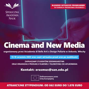Rekrutacja do międzynarodowego programu BIP „Cinema and New Media” we Włoszech – wyjedź do Rimini z Erasmus+!