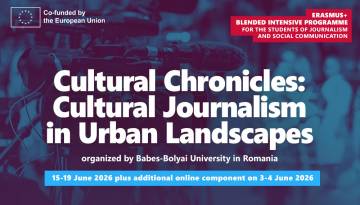 Recruitment for the BIP programme ‘Cultural Journalism in Urban Landscapes’ for journalism students