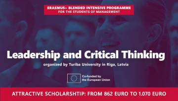 Recruitment for the BIP programme ‘Leadership and Critical Thinking’  at Turiba University 