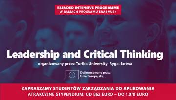 Rekrutacja do BIP „Leadership and Critical Thinking” w Turiba University – zgłoszenia do 17 grudnia 2025 r.