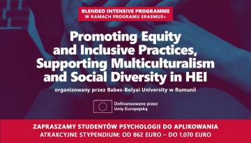 Rekrutacja do BIP Erasmus+: „Promoting Equity and Inclusive Practices” dla studentów Psychologii