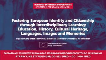 Rekrutacja na Erasmus+ BIP w Neapolu – „Fostering European Identity and Citizenship”