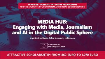 Applications for the Erasmus+ BIP ‘MEDIA HUB’ in Romania – media, journalism and artificial intelligence