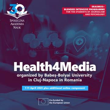 Recruitment for the Erasmus+ Health4Media programme in Cluj-Napoca!