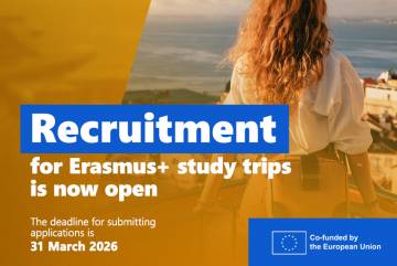 Recruitment for Erasmus+ trips is now open!