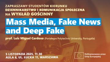 Wykład prof. Luisa Cardoso o mediach i dezinformacji w Społecznej Akademii Nauk