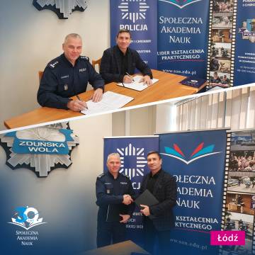 Społeczna Akademia Nauk nawiązuje współpracę z Komendą Powiatową Policji w Zduńskiej Woli