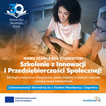 Nowa Szansa dla Studentów: szkolenie z Innowacji i Przedsiębiorczości Społecznej!