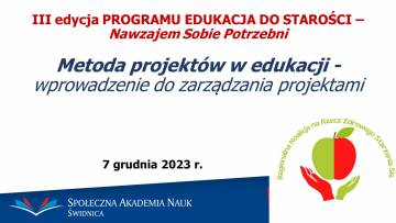 Edukacja do starości - Nawzajem sobie potrzebni