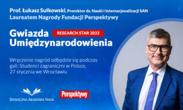 Nagroda dla prof. dra hab. Łukasza Sułkowskiego!