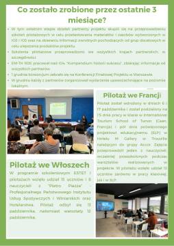 4 Newsletter projektu ESTET 4 Newsletter projektu ESTET