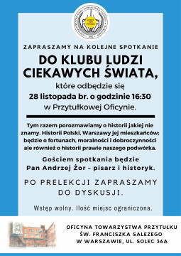 Spotkanie Klubu Ludzi Ciekawych Świata Spotkanie Klubu Ludzi Ciekawych Świata