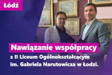Nowa współpraca z II Liceum Ogólnokształcącym im. Gabriela Narutowicza w Łodzi